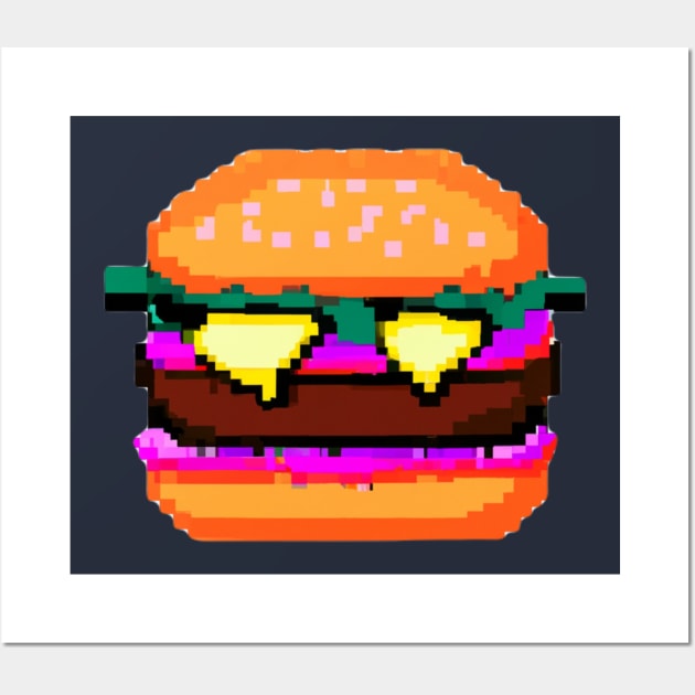 Pixel art burger 4 Wall Art by BoutiqueDruide